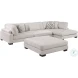 Tinley Beige 4 Piece RAF Modular Sectional with Ottoman