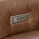 Lioni Brown Upholstered Power Motion Chair with USB Charging