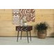 Ezra Dark Coffee Brown And Gunmetal Accent Table