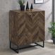 Carolyn Rustic Oak And Gunmetal 2 Door Accent Cabinet