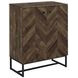 Carolyn Rustic Oak And Gunmetal 2 Door Accent Cabinet