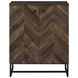 Carolyn Rustic Oak And Gunmetal 2 Door Accent Cabinet