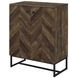 Carolyn Rustic Oak And Gunmetal 2 Door Accent Cabinet