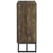 Carolyn Rustic Oak And Gunmetal 2 Door Accent Cabinet