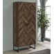 Carolyn Rustic Oak And Gunmetal 2 Door Tall Accent Cabinet