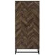 Carolyn Rustic Oak And Gunmetal 2 Door Tall Accent Cabinet