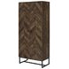 Carolyn Rustic Oak And Gunmetal 2 Door Tall Accent Cabinet