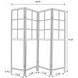 Edwards Natural 4 Panel Room Divider