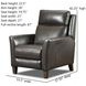 Fairchild Chocolate Leather Swivel Glider Power Recliner with USB Charging