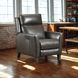 Fairchild Chocolate Leather Swivel Glider Power Recliner with USB Charging