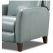 Fairchild Blue Leather Swivel Glider Power Recliner with USB Charging