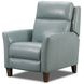 Fairchild Blue Leather Swivel Glider Power Recliner with USB Charging