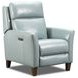 Fairchild Blue Leather Swivel Glider Power Recliner with USB Charging