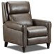 Preston Cocoa Leather Triple Power Swivel Glider Recliner with USB Charging