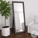 Windrose Black LED 67" Standing Mirror