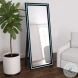 Windrose Black LED 67" Standing Mirror