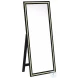 Windrose Black LED 67" Standing Mirror