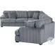 Warwick Gray 4 Piece LAF Sectional