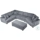 Warwick Gray 5 Piece LAF Sectional