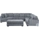Warwick Gray 5 Piece RAF Sectional