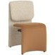 Dunleigh Kona Camel and Noah Ecru Performance Fabric Upholstered Dining Chair