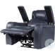 Keziah Blue Power Recliner with Power Headrest And Storage Arms