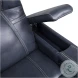 Keziah Blue Power Recliner with Power Headrest And Storage Arms