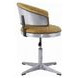 Brancaster Turmeric Leather Upholstered Swivel Adjustable Office Stool with Nailhead Trim