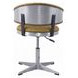 Brancaster Turmeric Leather Upholstered Swivel Adjustable Office Stool with Nailhead Trim