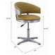 Brancaster Turmeric Leather Upholstered Swivel Adjustable Office Stool with Nailhead Trim