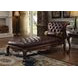 Dresden Cherry Oak 82" Chaise with Pillow and Nailhead Trim