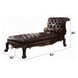 Dresden Cherry Oak 82" Chaise with Pillow and Nailhead Trim