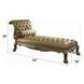 Dresden Gold Patina 82" Chaise with Pillow and Nailhead Trim