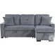 Rhett Dark Gray Reversible Sectional