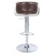 Brancaster Vintage Brown Leather Upholstered Swivel Adjustable Counter Height Stool