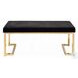 Boice Short Haired Faux Fur and Champagne 40" Upholstered Bench