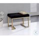 Boice Short Haired Faux Fur and Champagne Rectangular Ottoman