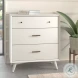 Flynn White 3 Drawer Small Chest