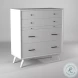 Flynn White 4 Drawer Chest With Pull Out Tray