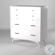 Flynn White 4 Drawer Chest With Pull Out Tray