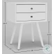 Flynn White Small Nightstand