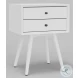 Flynn White Small Nightstand