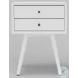 Flynn White Small Nightstand