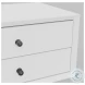 Flynn White Small Nightstand
