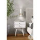 Flynn White Small Nightstand