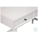 Flynn White 3 Drawer Large Desk