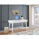 Flynn White 3 Drawer Large Desk
