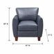 TerraTrek Ocean Blue Leather Upholstered Accent Chair