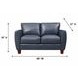 Traverse Ocean Blue Leather 58" Loveseat