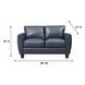 Traverse Ocean Blue Leather 58" Loveseat